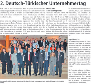 2. Deutsch Türkischer Unternehmertag_April 2015